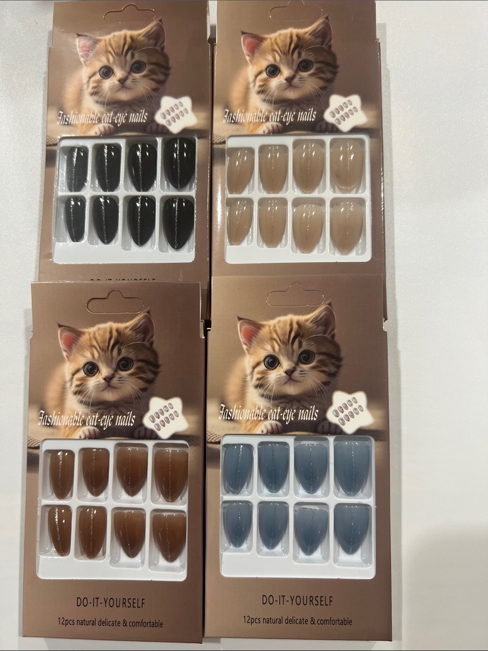 4 Sets Of Car Eye Press On Nails & 1 BONUS SURPRISE!  #1